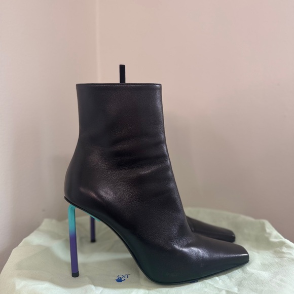 Off-White Allen 140mm leather ankle boots with a gradient heel - Picture 3 of 7